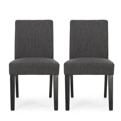 Contemporary Dining Chair With Upholstered Seating and Tapered Legs