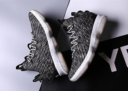 Shock-absorbing large size basketball shoes high to help outdoor sports shoes