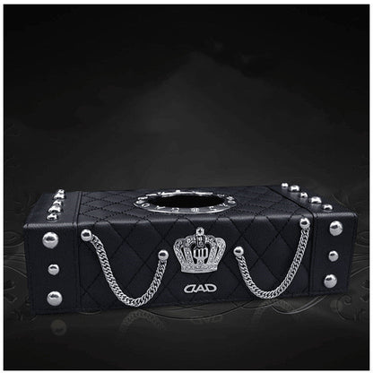 DAD Tissue Box Cover Tissue Box Inlaid With Rhinestone Crown