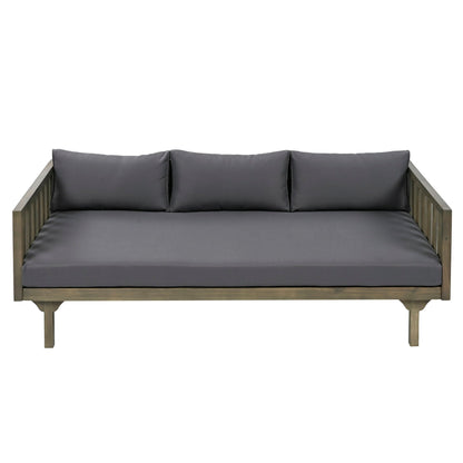 Claremont 3 Seater Daybed Teak Acacia Wood Water Resistant Cushions