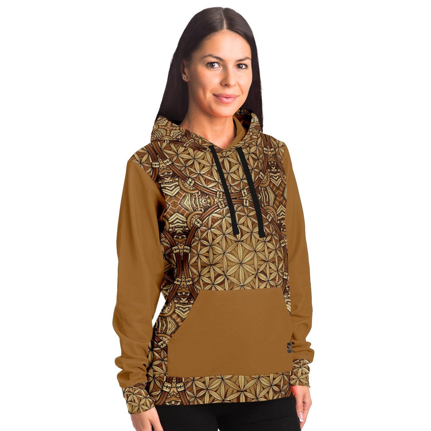 GOLDEN FLOWER OF LIFE PREMIUM PULLOVER HOODIE