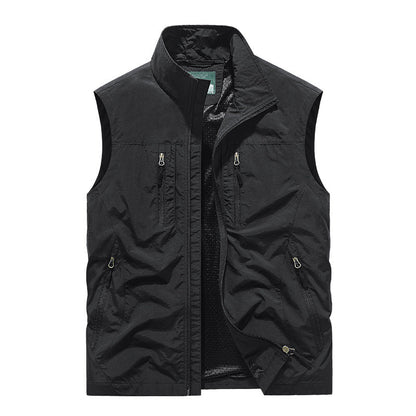 Outdoor Fleece Work Vest Fleece Sweatshirt Reversible