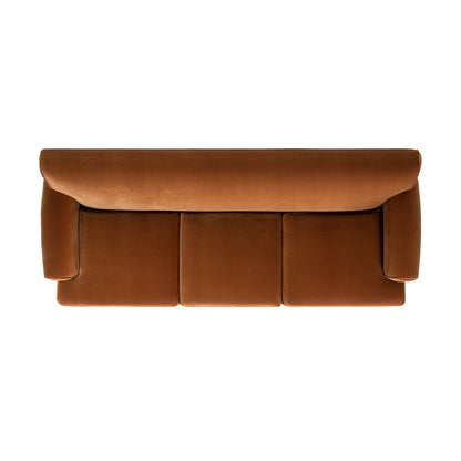 Alana Lawson Three-Cushion Tight Back Sofa, Burnt Orange Performance Velvet