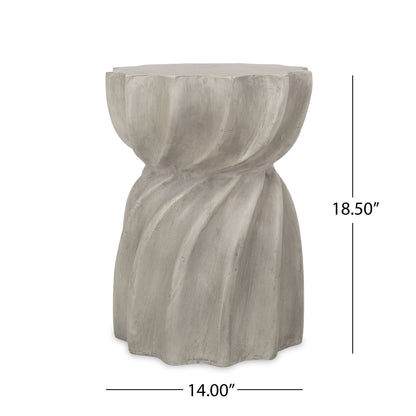 Modern Canis Side Table Outdoor Use - Gray