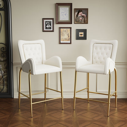 Fabric Counter Height Bar Stools (Set of 2)