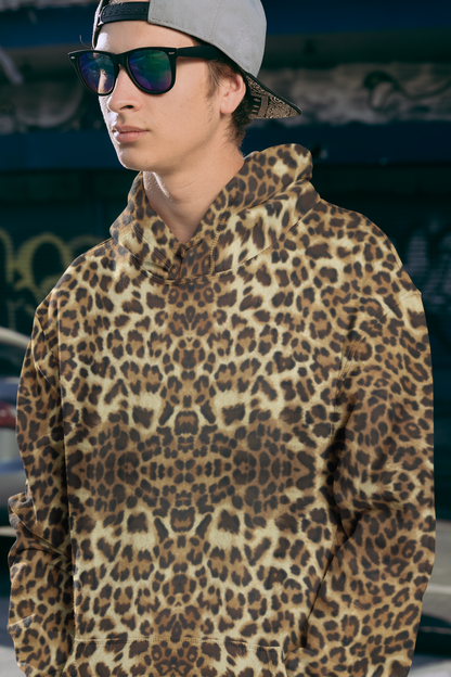 Leopard Print Pullover Hoodie