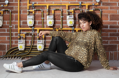 Leopard Print Pullover Hoodie