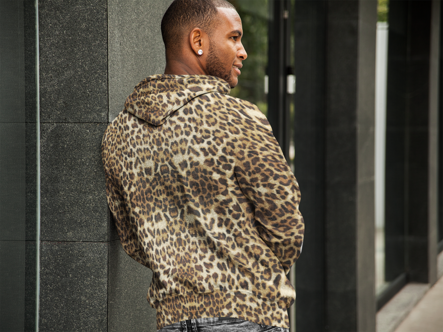 Leopard Print Pullover Hoodie
