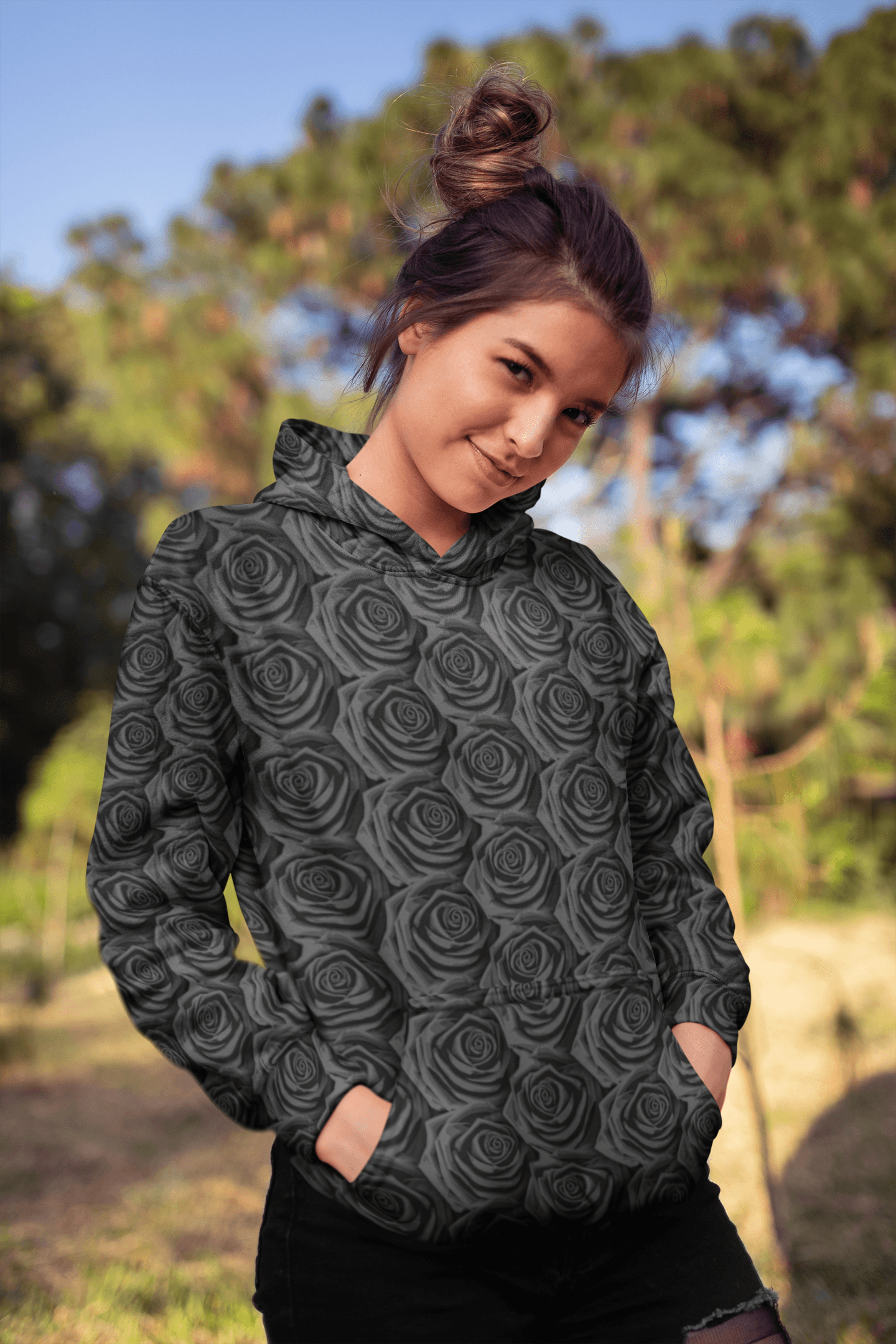 Black Roses Premium Pullover Hoodie
