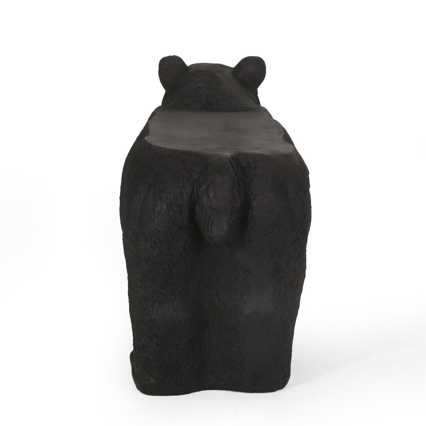 MGO Bear Bench, Concrete Outdoor Bench, Matte Black