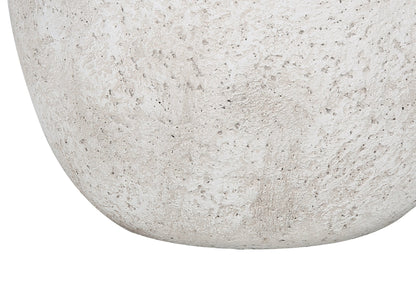 Modern Cream Concrete Table Lamp with Ivory Shade