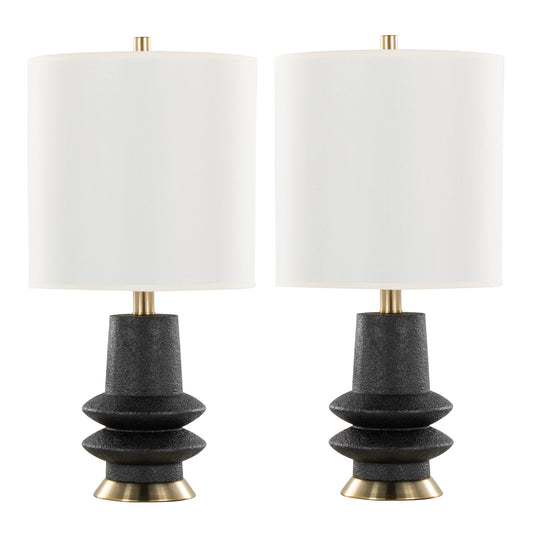 Lloyd 26" Contemporary Polyresin Table Lamp - Set of 2