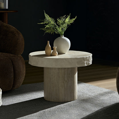 23.82 Inch Faux Mars Textural Patterns Coffee Table