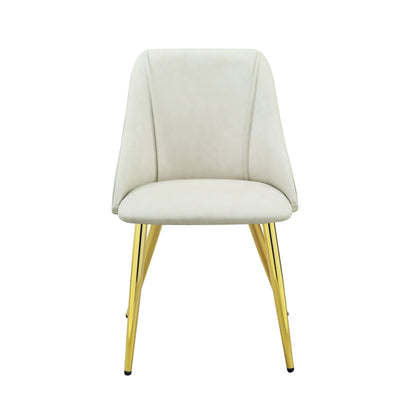 Gaines Synthetic Leather Side Chair (Set of 2) - White