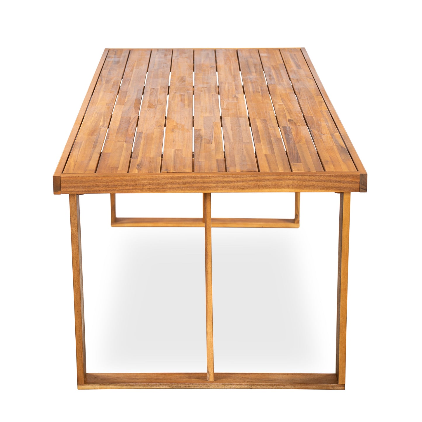 7 Pieces Acacia Wood Outdoor Dining Set – Modern Style