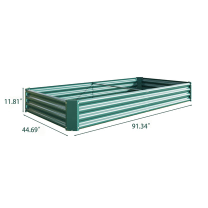 Raised Garden Bed Kit - Metal Raised Bed Garden 7.6x3.7x0.98ft