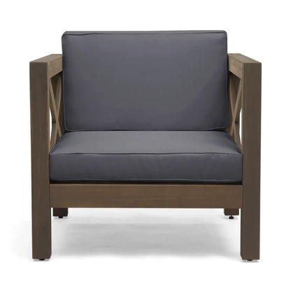 Brava Mid-Century Modern Club Chair with Water Resistant Cushions