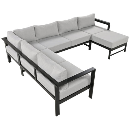 U_Style U-Shaped Outdoor Sectional Sofa Set