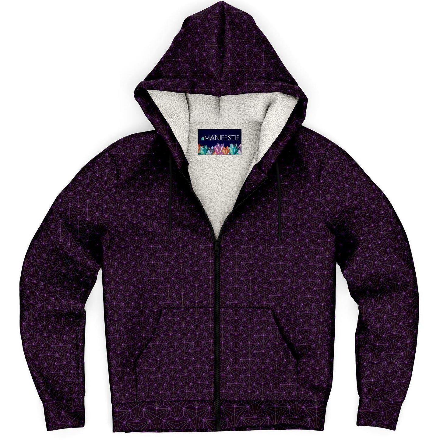 Amethyst Sacred Connections Premium Sherpa Lined Zip Hoodie
