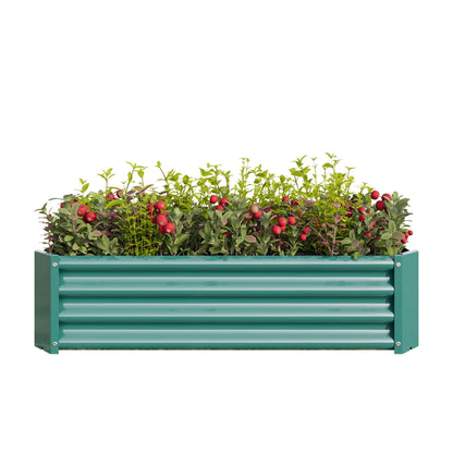 Metal Raised Garden Bed, Rectangle Raised Planter 4×2×1ft