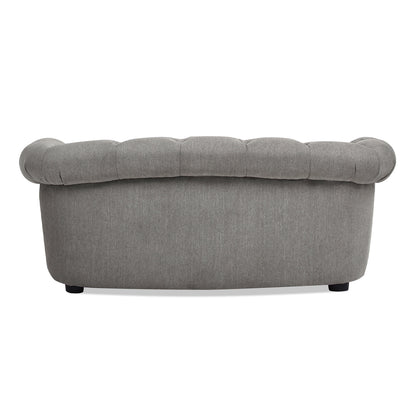 Kiki 36.5' Chesterfield Dog Sofa Bed, Medium, Uptown Gray Stain Resistant High Performance Polyester