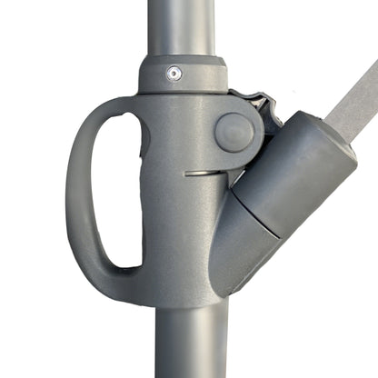 10 ft Offset Cantilever Patio Umbrella with Crank Gray