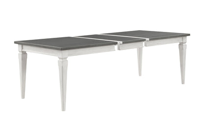 Katia Dining Table With Leaf - Gray / White