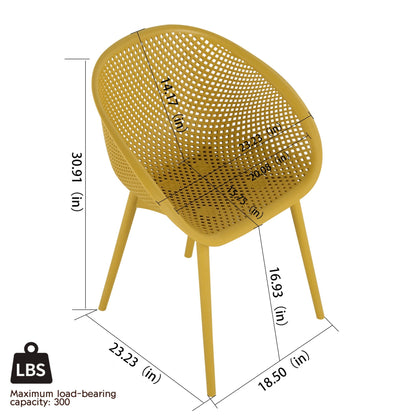 4 Pack Lounge Chair Set With Long Table