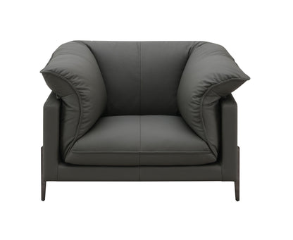 Tadi Top Grain Leather Chair - Black