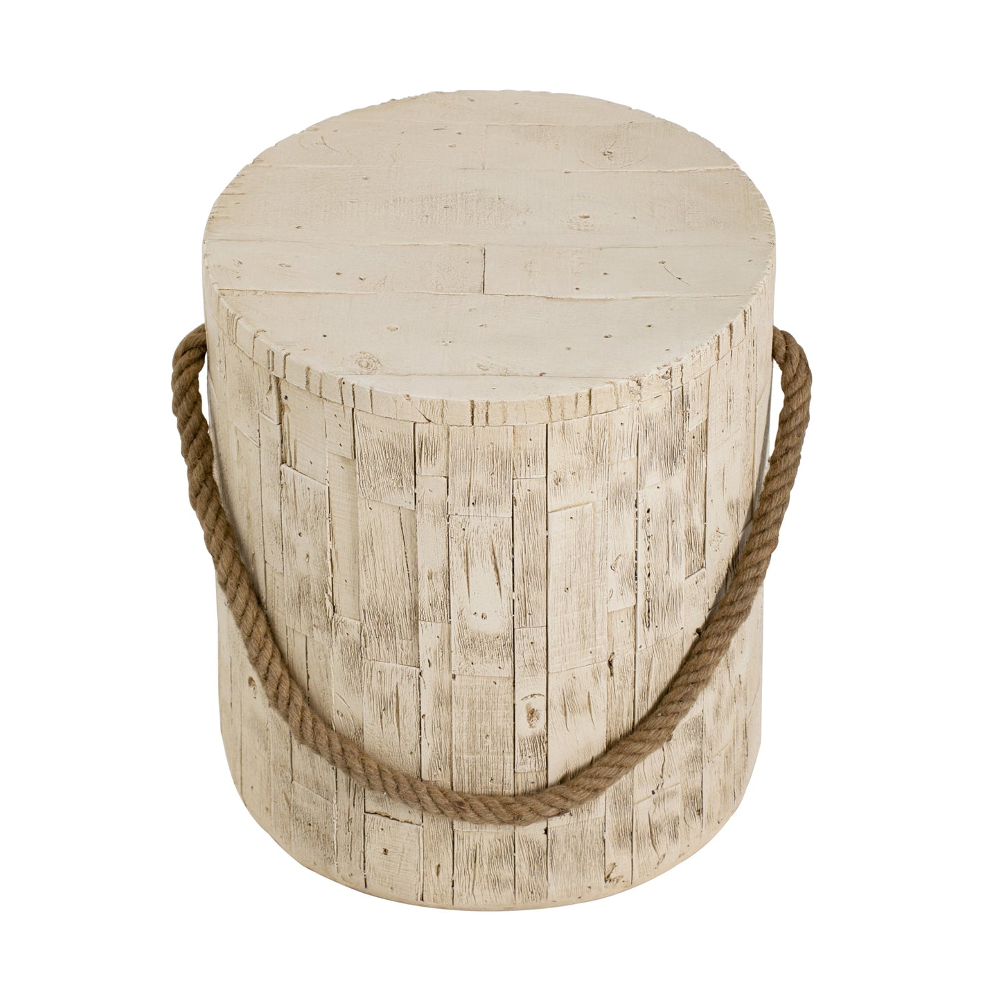 Outdoor Wood Grain Rustic MGO Side Table with Realistic Wood Vibe