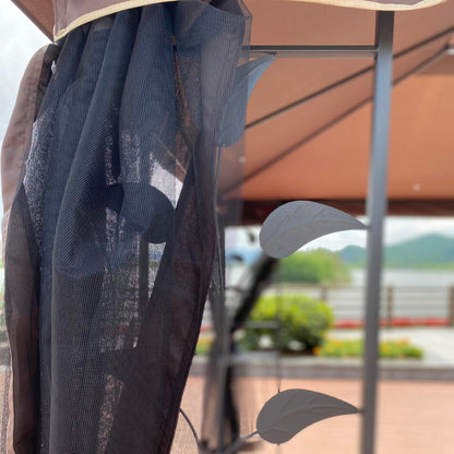13 x 10 ft Patio Gazebo Tent with Ventilated Double Roof and Mosquito Net