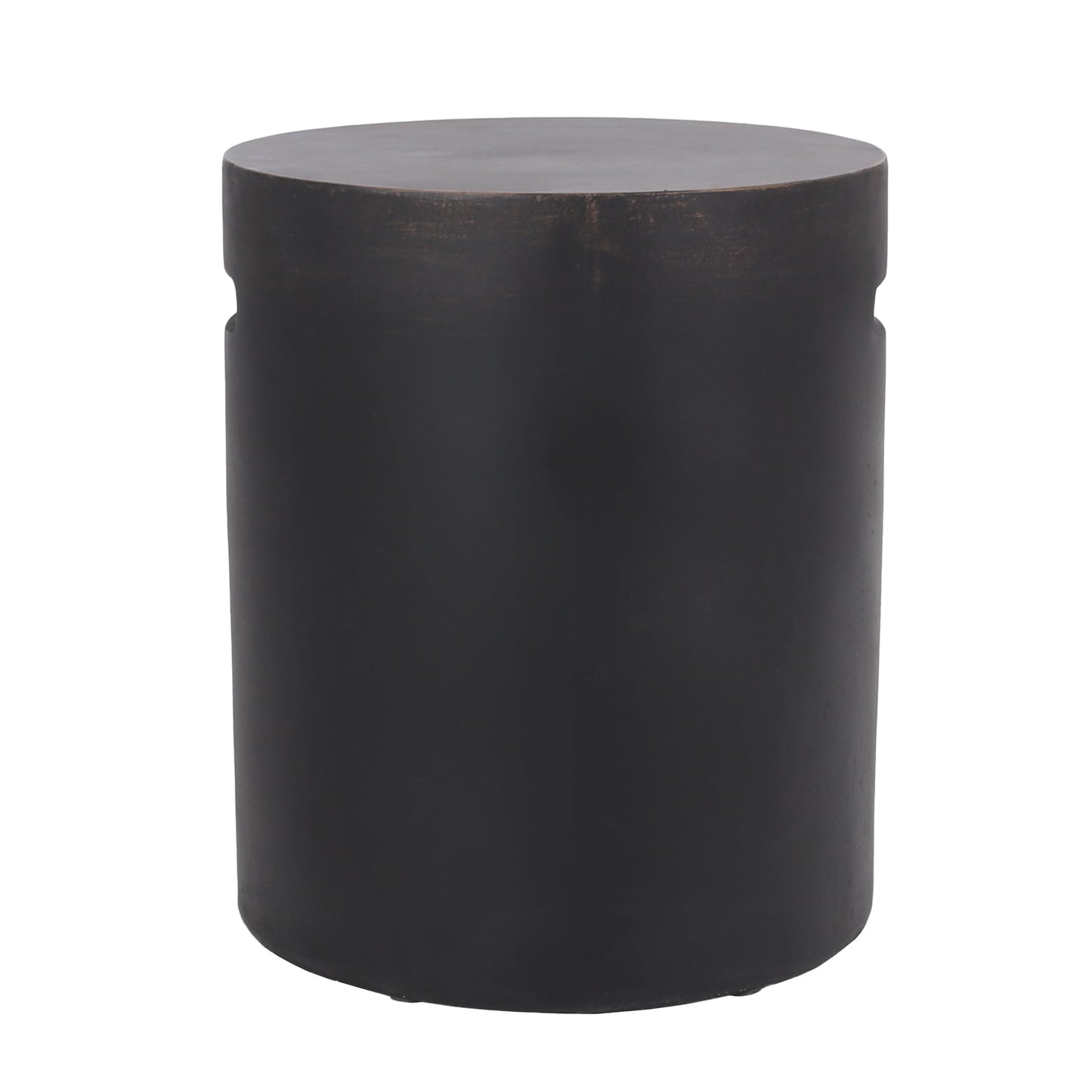 Outdoor End Table with Cutout Handle, Copper