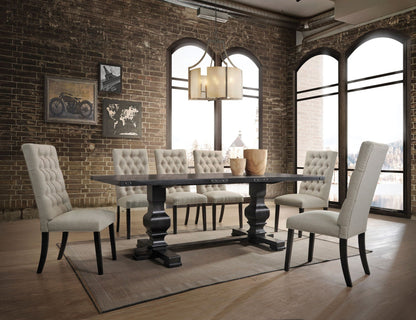 Morland 7 Pieces Dining Room Set - Black