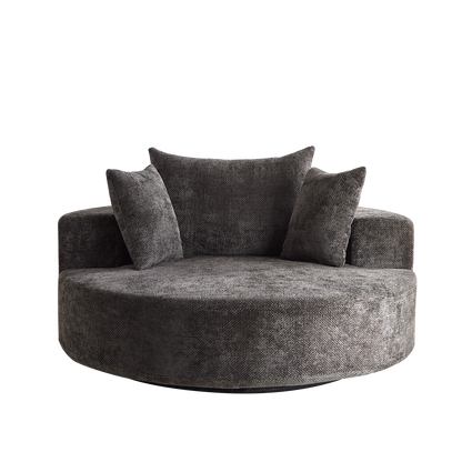 55'' Chenille Foam Single Swivel Chair