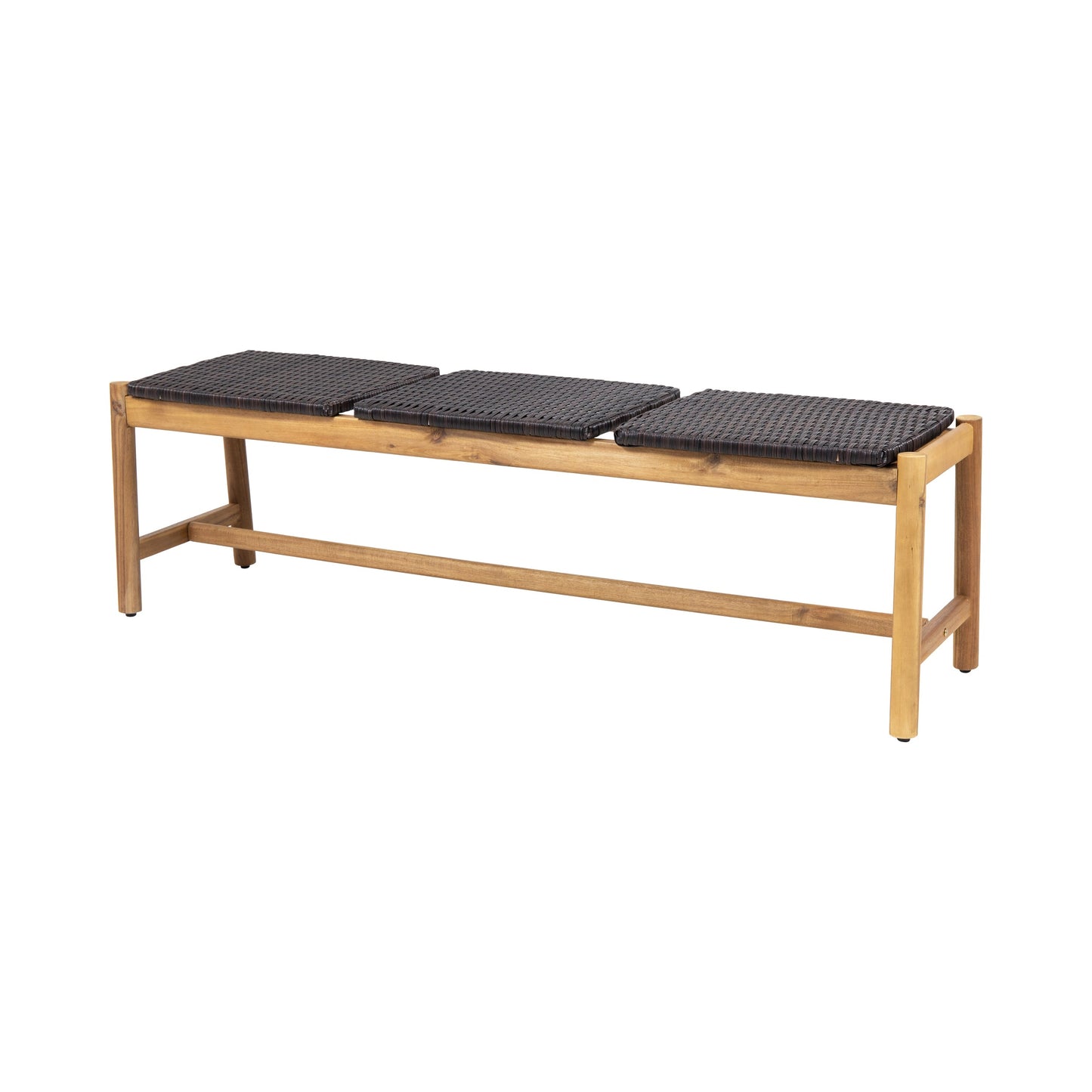 Cambria Rustic 3-Seater Outdoor Bench with Teak Finish