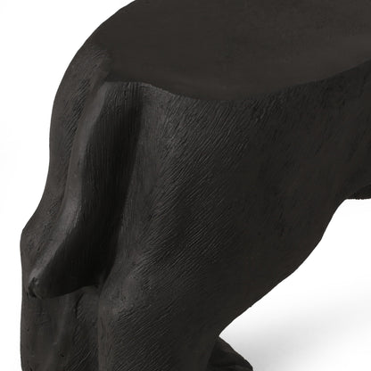 MGO Dog Bench - Outdoor Labrador Design, Matte Black
