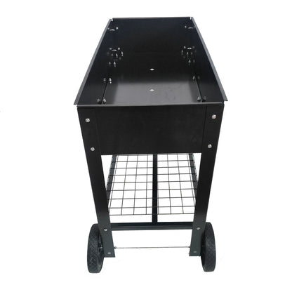 Mobile Metal Raised Garden Bed Cart with Legs