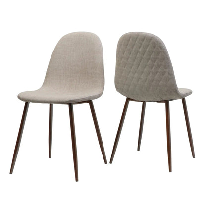 Elegant Dining Chair Set With Fabric Upholstery