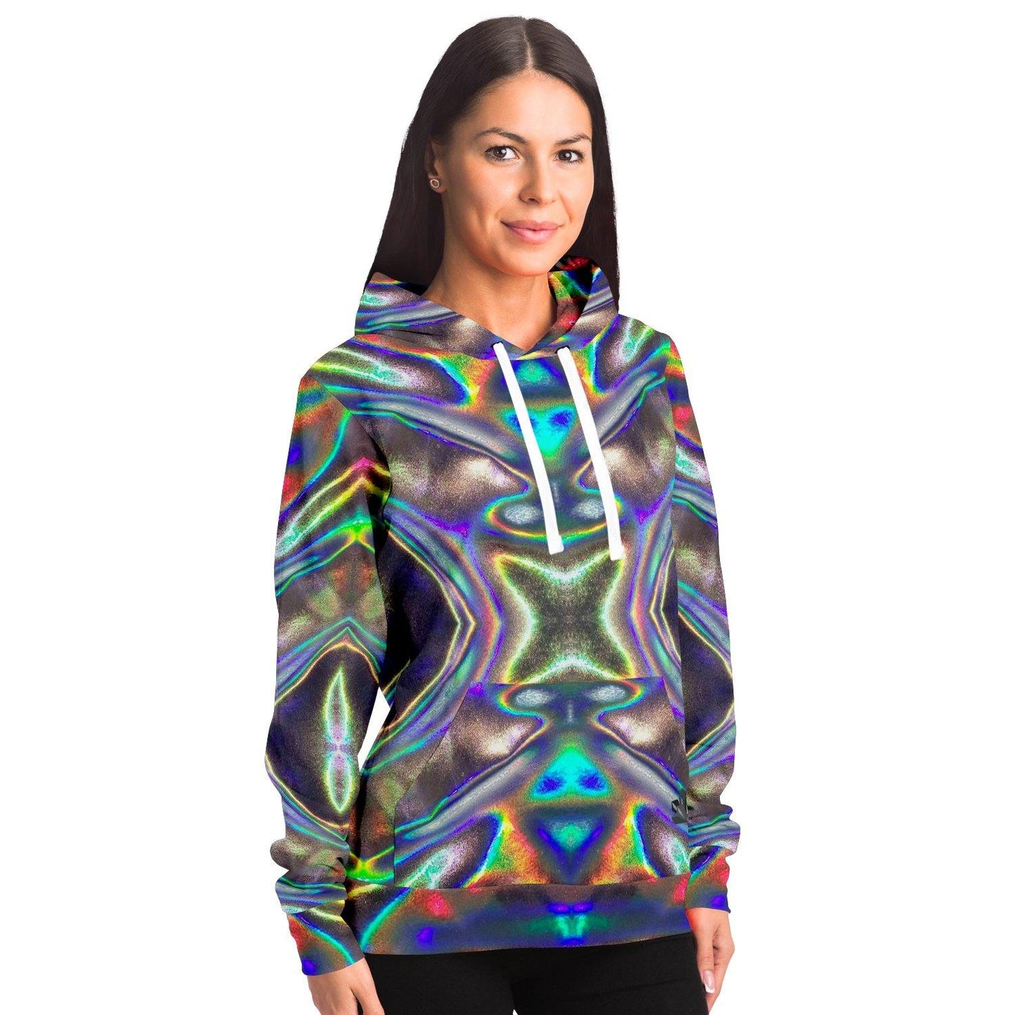 Holographic Print Premium Pullover Hoodie