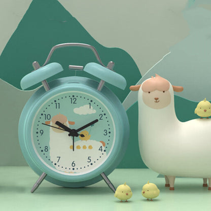 Bag Hair Help Mute Cartoon Small Alarm Clock Luminous Clock Dinosaur Cute Rabbit Bedroom Cute Alarm Clock