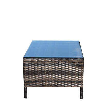 Outdoor Patio Furniture 3-Piece Conversation Set (Beige Cushion)