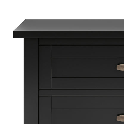 Warm Shaker Bedside Table - Black