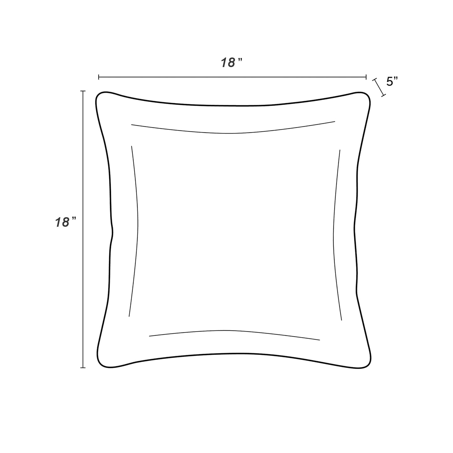 2 Pack Outdoor Throw Pillows, Waterproof & Fade-Resistant Patio Cushions (18x18)