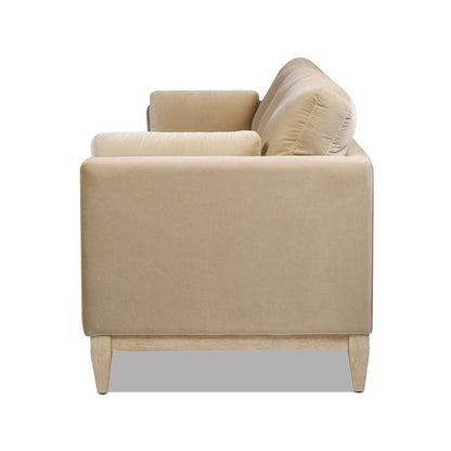 Knox 84' Modern Farmhouse Sofa, Fawn Brown Performance Velvet