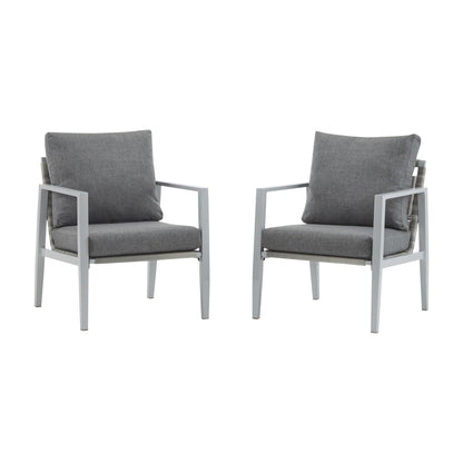 Modern Lounge Chair With Rope Accents And Cushions