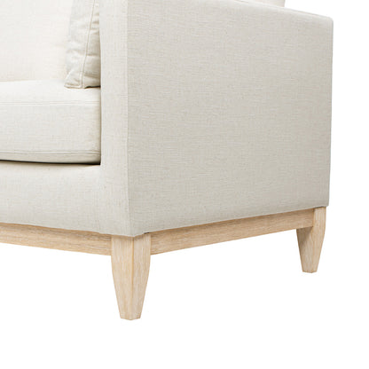 Knox 84' Modern Farmhouse Sofa, Flax White Linen