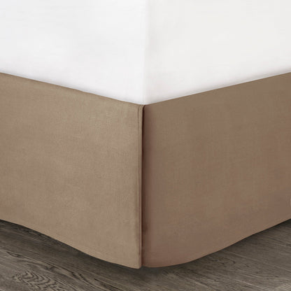 7 Piece Faux Suede Comforter Set Tan King