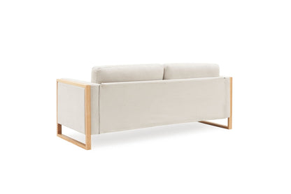 Modern 3-Seater Sofa With Solid Wood Legs
