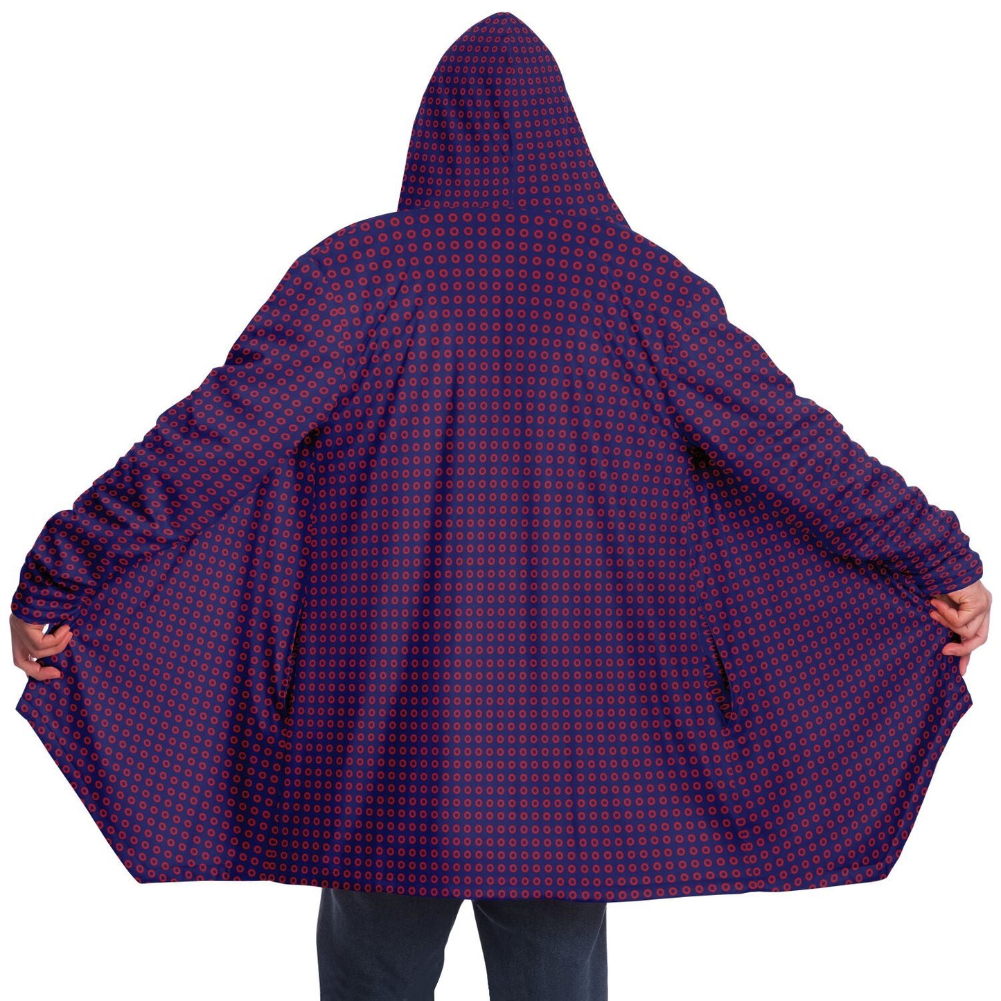Fishman Phish Donuts Cuddle Cloak | Unisex Minky Sherpa Hooded Coat | Women and Mens Festival Coat | Mountain Fashion