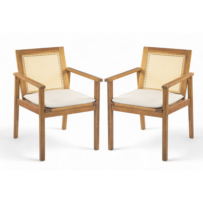 Preston Outdoor Dining Chair with Cushion Set